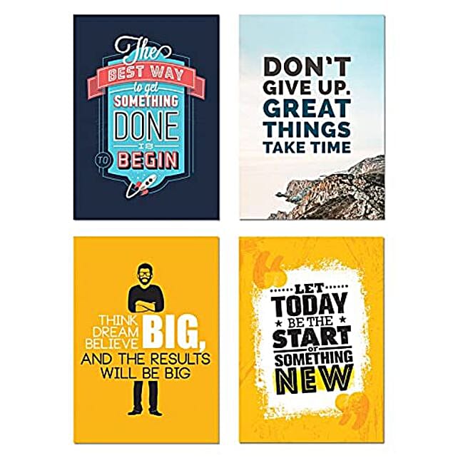 Buy/Send 4 motivational quotes wall posters size a33 Online- FNP