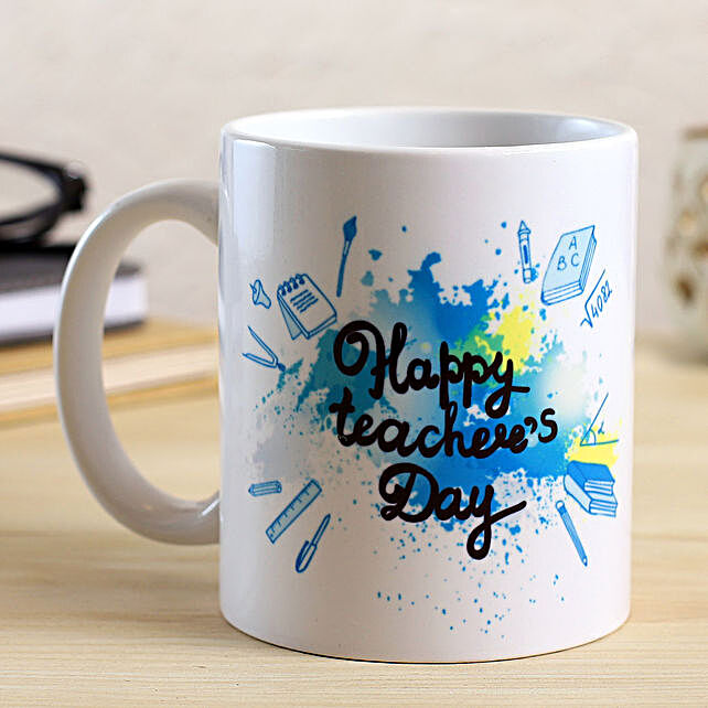 Buy/Send Happy Teacher's Day White Mug- Hand Delivery Online- FNP