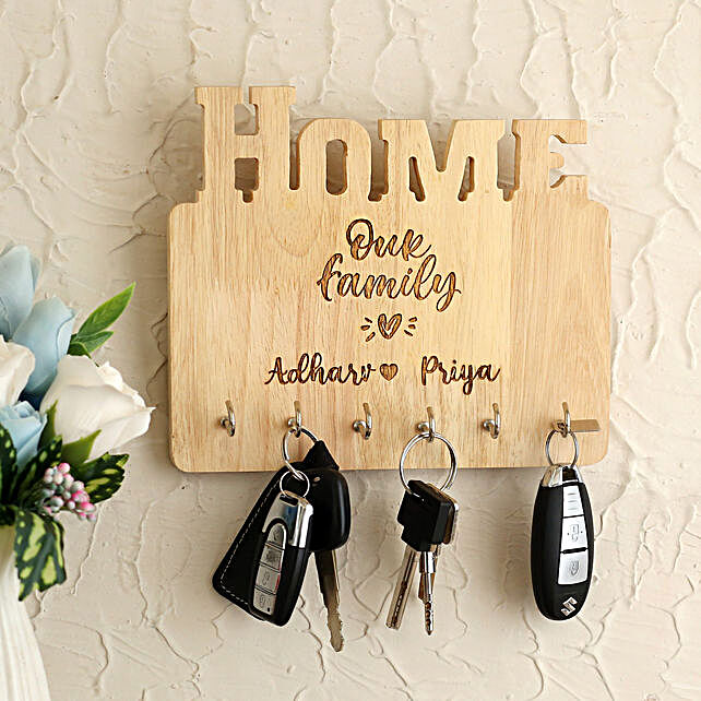 Buy/Send Personalised Wooden Key Holder Online- FNP