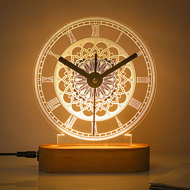 Buy/Send Analog Clock Hologram Lamp Online FNP