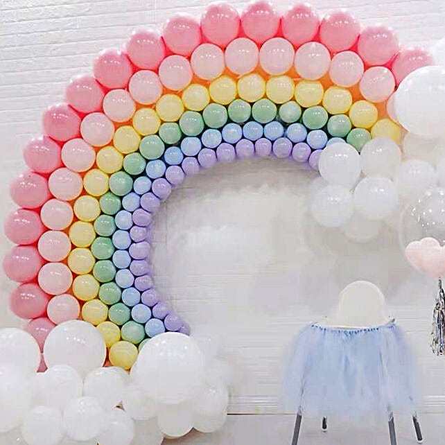 Buy/Send Rainbow Theme Kids Birthday Balloon Decor Online- FNP