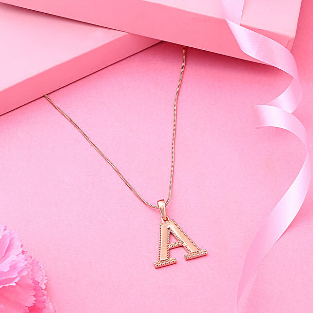 Buy/Send Estele A Charm Initial Pendant 