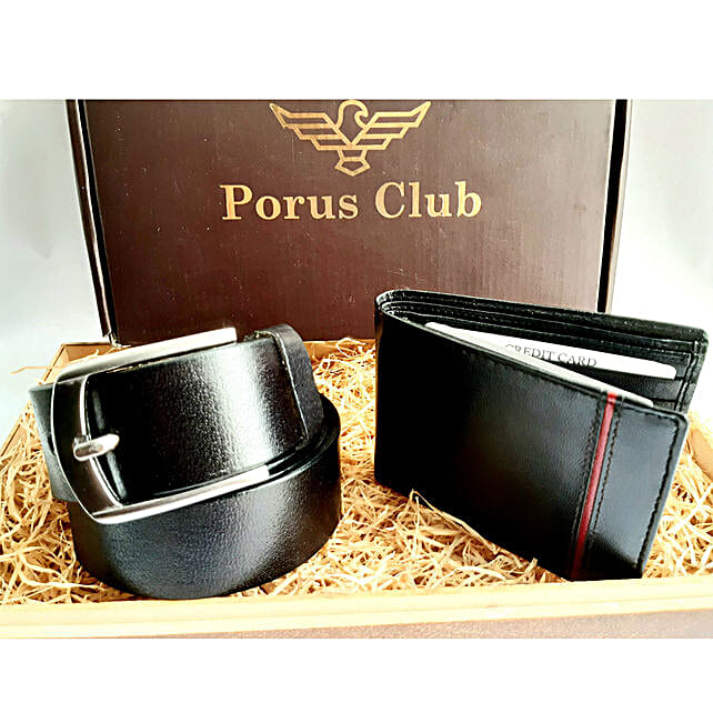 Genuine Leather Wallet \u0026 Belt Combo 