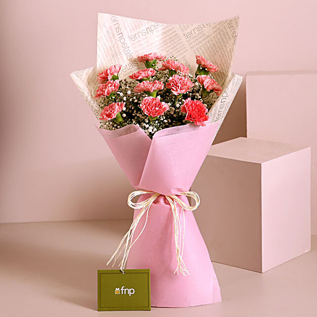 Buy/Send Heavenly Look Carnations Bouquet Online- FNP