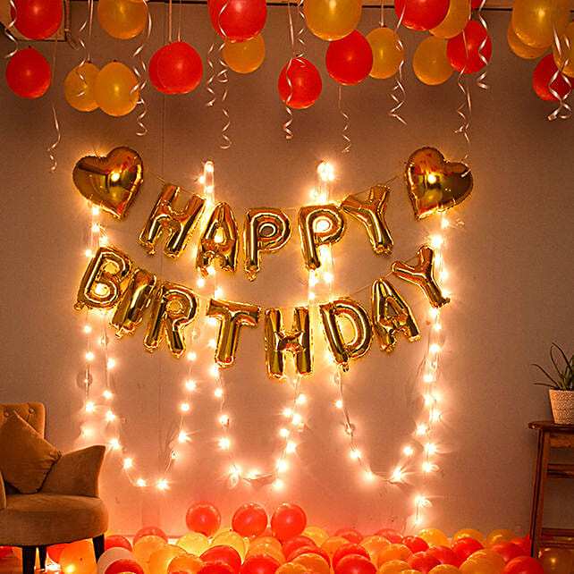 Buy/Send Red Happy Birthday Décor Online- FNP