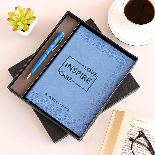 Buy/Send Personalised Notebook & Pen Combo For Teacher Online FNP