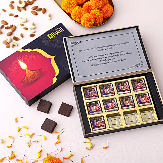 Buy/Send Personalised Diwali Greetings Chocolate Box Online- FNP