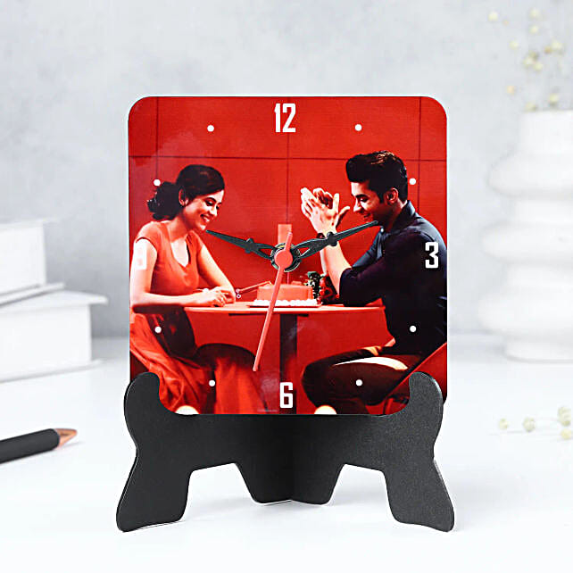 Buy/Send Personalised Square Table Clock Online- FNP