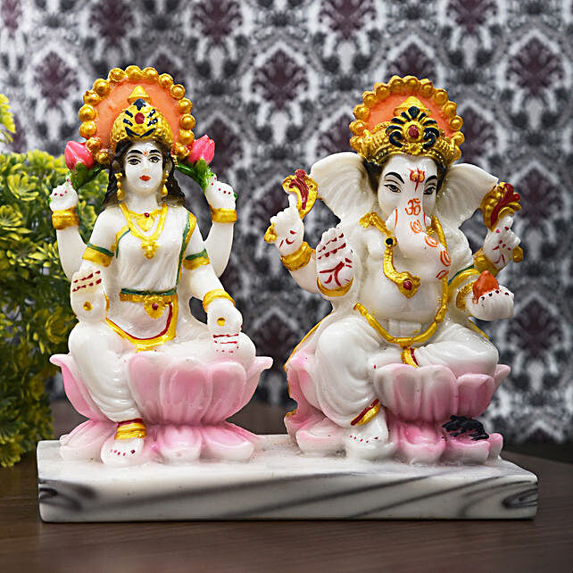 Buysend Laxmi Ganesh Pair Idol Online Fnp 2684
