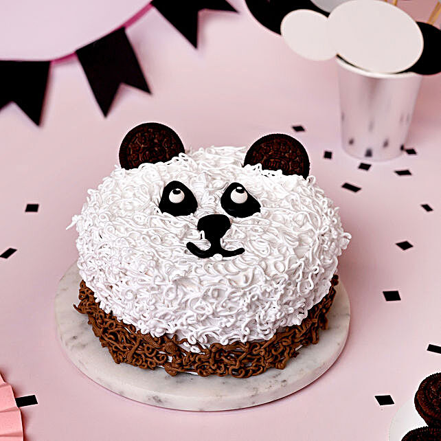 Buy/Send Cute Panda Chocolate Cake Half Kg Online- FNP