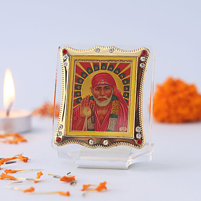 Buy/Send Sai Baba Car Dashboard Photo Frame Online FNP