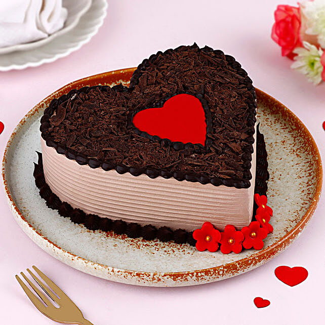 Buy/Send Choco Heart Cake Online- FNP