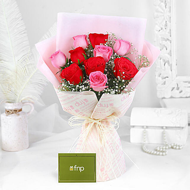 Buy/Send Sweet & Shy Roses Bouquet Online- FNP