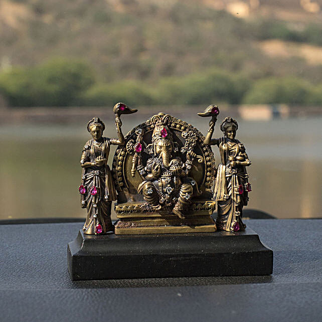 Buy/Send Lord Ganesha with Ridhi Sidhi Car Decor Online- FNP