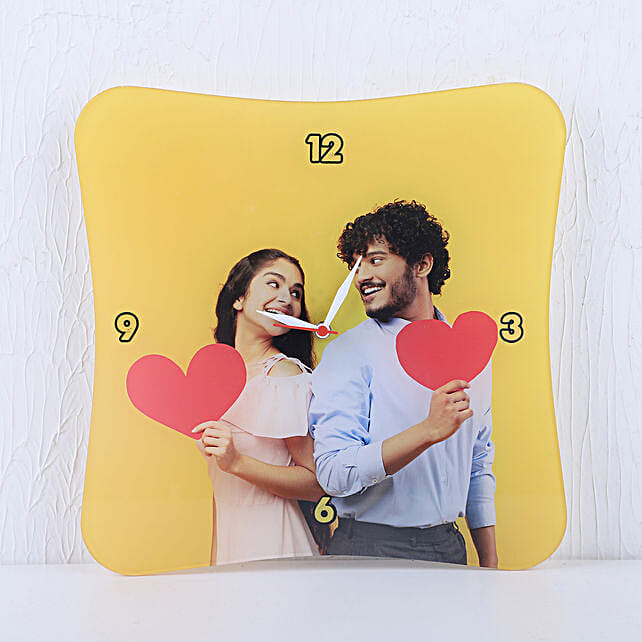 Buy/Send Personalised Photo Acrylic Wall Clock Online FNP