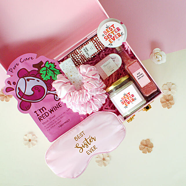 Buy Send Pretty Pink Gift Hamper For Sister Online- Fnp