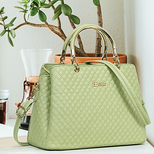Buy/Send Exotic Green Designer Handbag Online- FNP