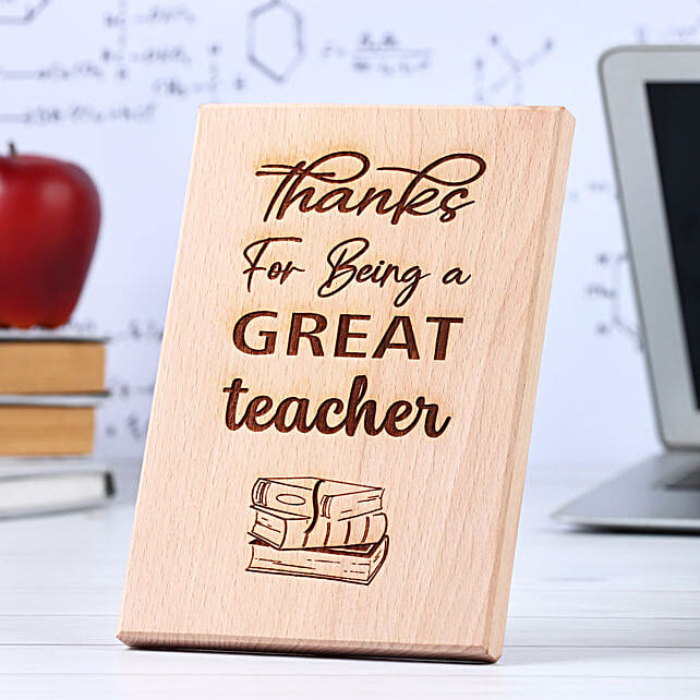 Buy/Send Great Teacher Engraved Plaque Online- FNP