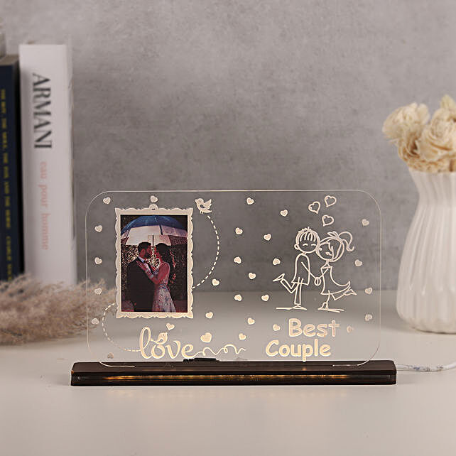 Buy/Send Personalised Best Couple Led Table Top Online- FNP