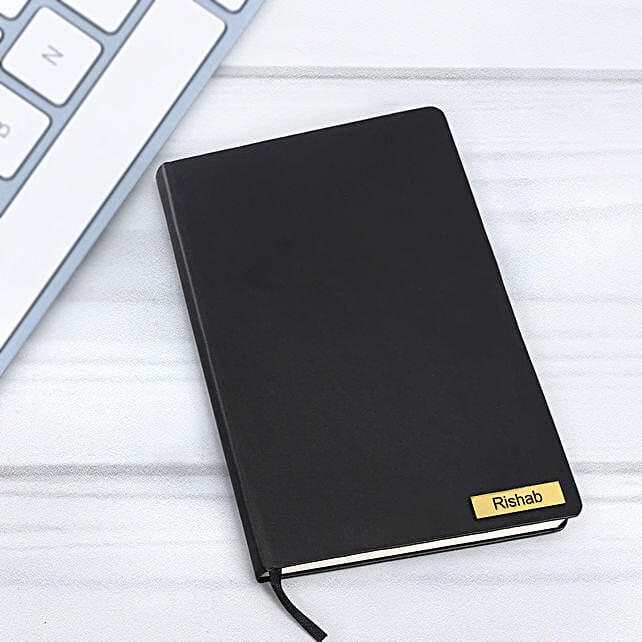 Buy/Send Personalised Black Notebook Online FNP