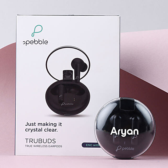 Buy Send Pebble Personalised Name Earbuds Online Ferns N Petals