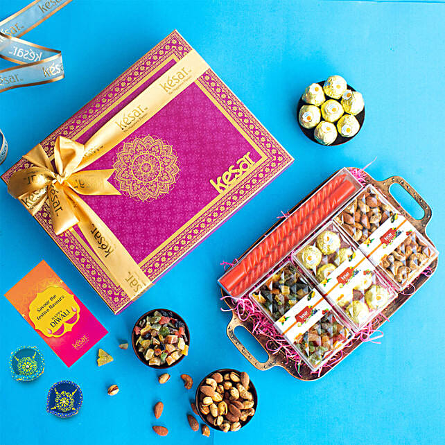Kesar Box Design Buy/Send Kesar Diwali Fusion Box Online- FNP