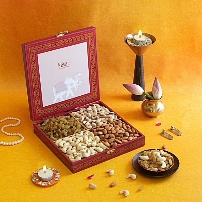 Buy/Send Kesar Assorted Dryfruits Diwali Gift Box Online- FNP