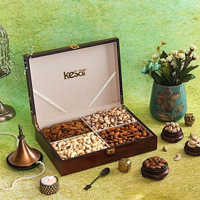 Buy/Send Kesar Gourmet Dryfruits Regal Mosaic Diwali Box Online- FNP