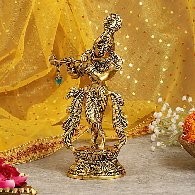Buy/Send Golden Grace Krishna Idol Online FNP