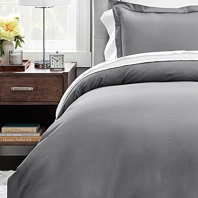 Buy/Send Tranquil Nights Luxury Duvet Cover Grey Online FNP