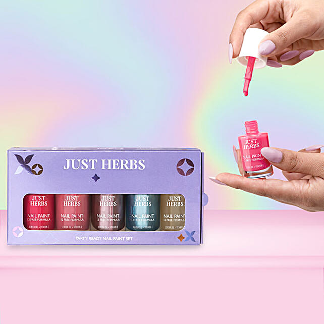 Buy/Send Just Herbs Party Ready Nail Paint Set For Her Online FNP