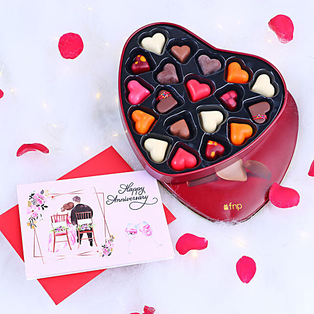 Buy/Send Hearty Delights Anniversary Chocolate Gift Box Online- FNP