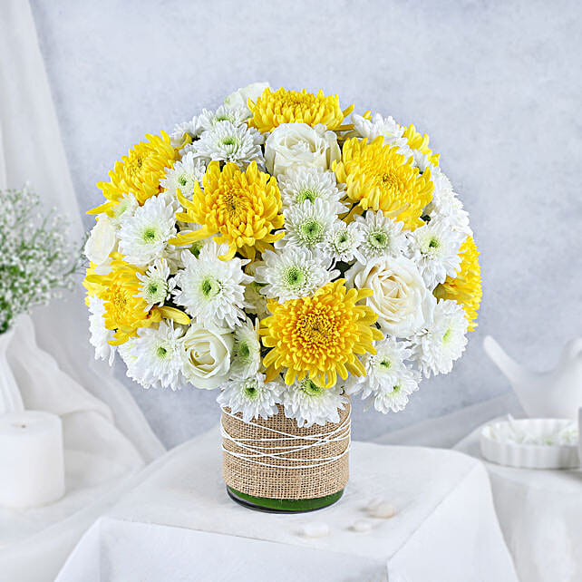 Buy/Send Chrysanthemum Radiance Vase Online FNP