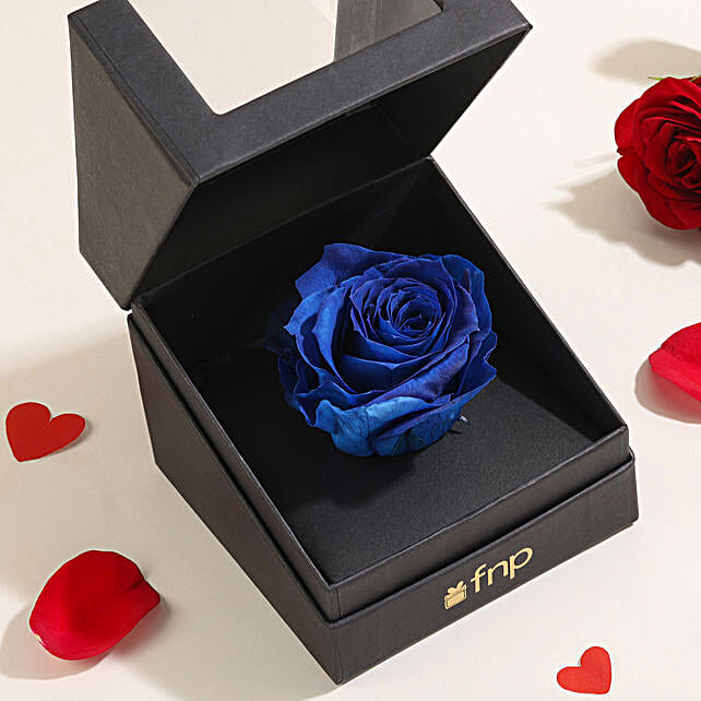 Fnp Blue Roses Buy/Send Forever Ocean Blue Rose Online- FNP