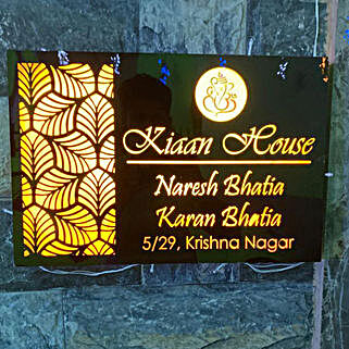 Send Buy Customized Name Plates For Home Online Ferns N Petals