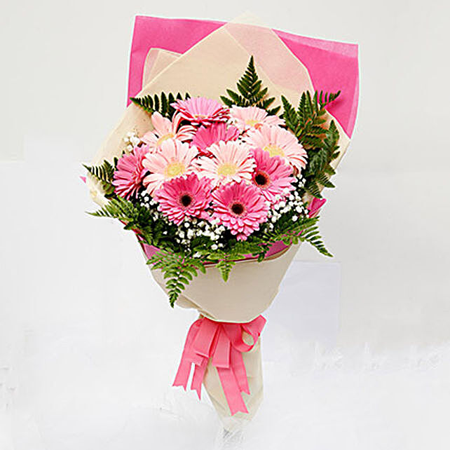 Blissful Mixed Gerberas Bouquet Malaysia Gift Blissful Mixed Gerberas Bouquet Ferns N Petals