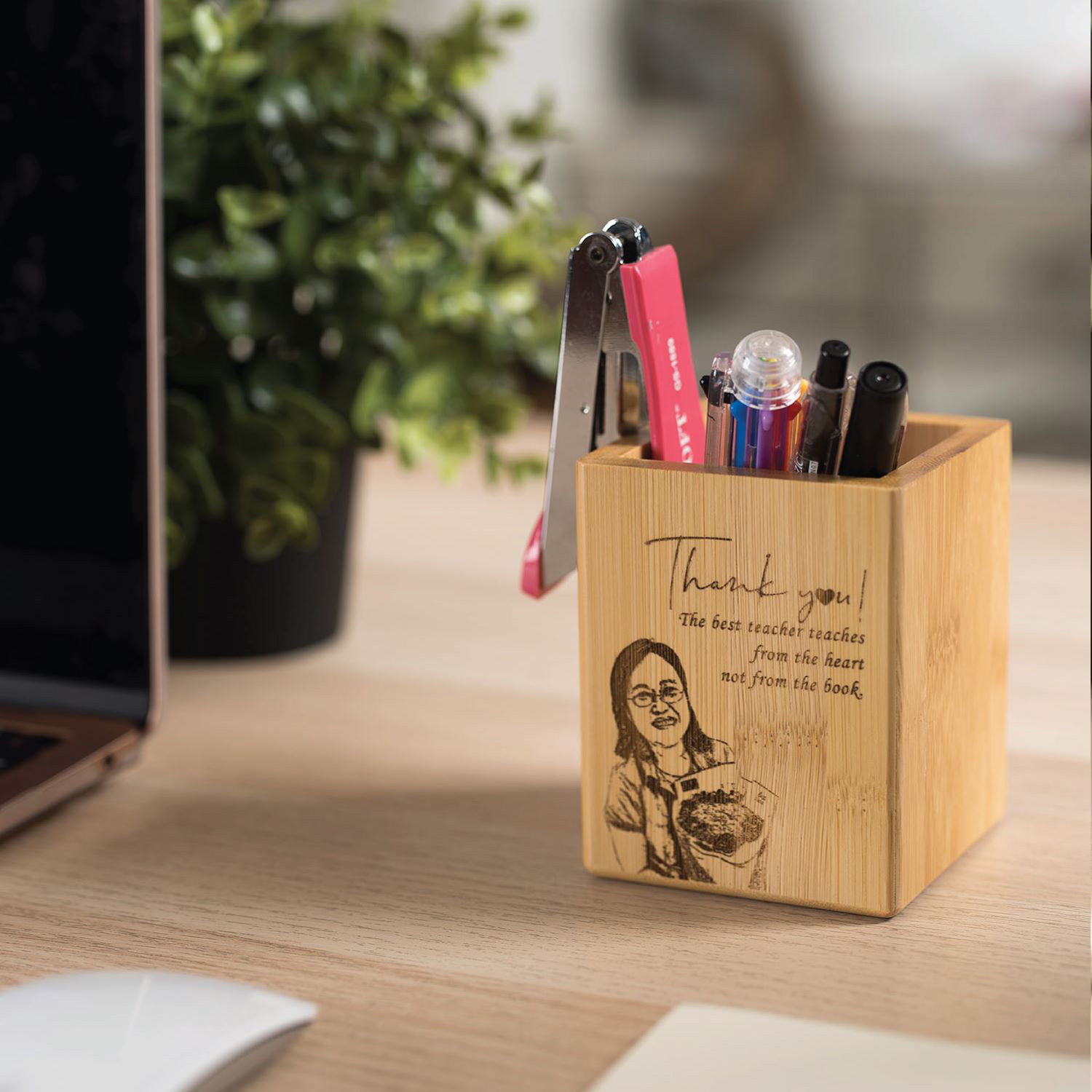 Personalised Bamboo Pen Holder malaysia Gift Personalised Bamboo Pen Holder Ferns N Petals