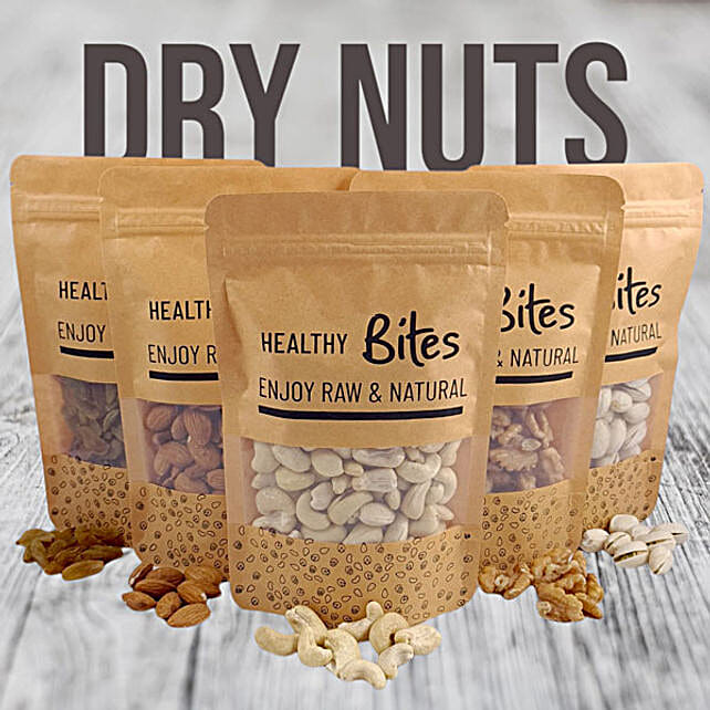 Mixed Dry Nuts Pouches nepal Gift Mixed Dry Nuts Pouches FNP