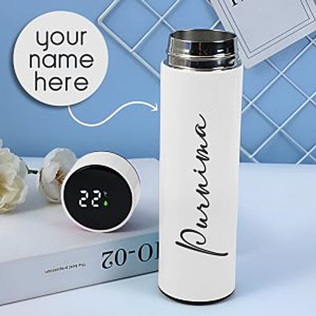 Personalised Name Temperature Display Bottle nepal Gift Personalised