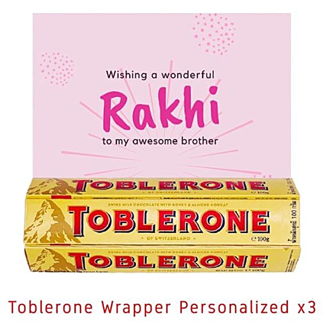 Personalized Wrapper Of 3 Toblerone Combo 100g Each nepal | Gift ...