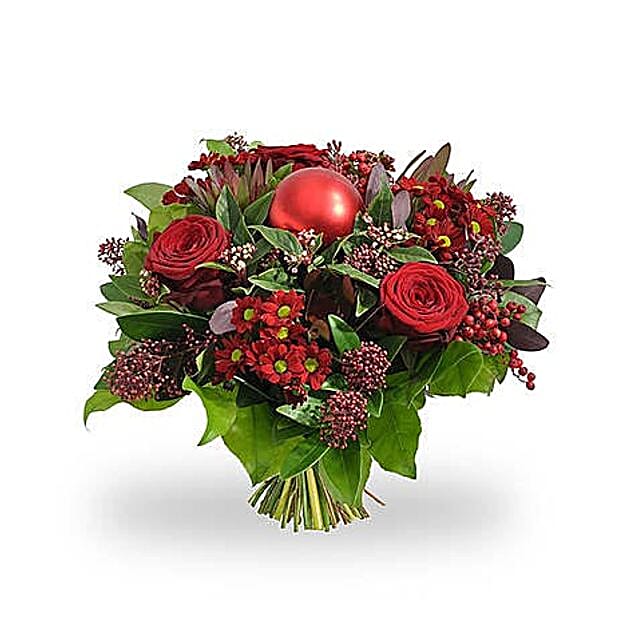 Red Flowers Christmas Special Bouquet netherlands Gift Red Flowers