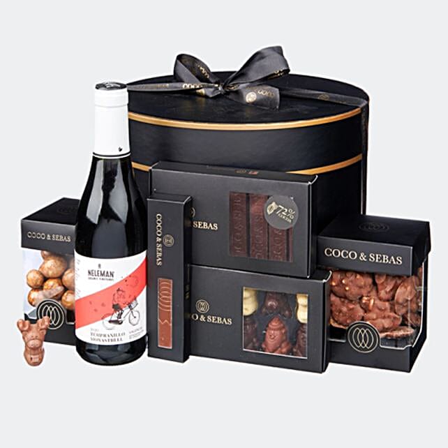 Christmas Chocolate N Red Wine Gift Box netherlands Gift Christmas