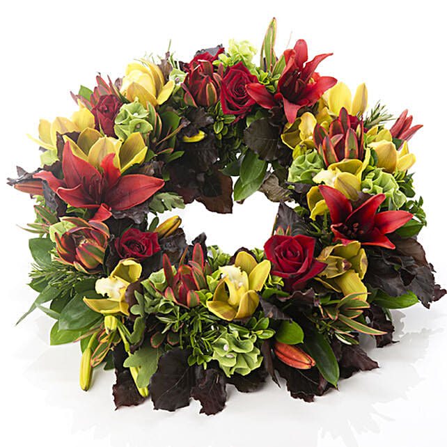 Fresh Flowers Wreath newzealand Gift Fresh Flowers Wreath FNP