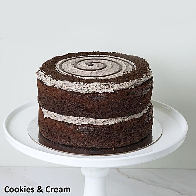 Tempting 2 Layer Cookies And Cream Cake