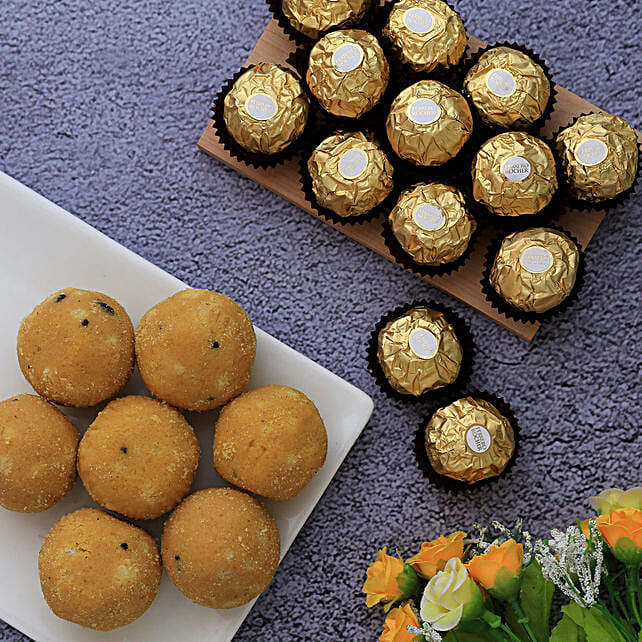 Besan Laddoo And Ferrero Rocher Combo New Zealand T Besan Laddoo