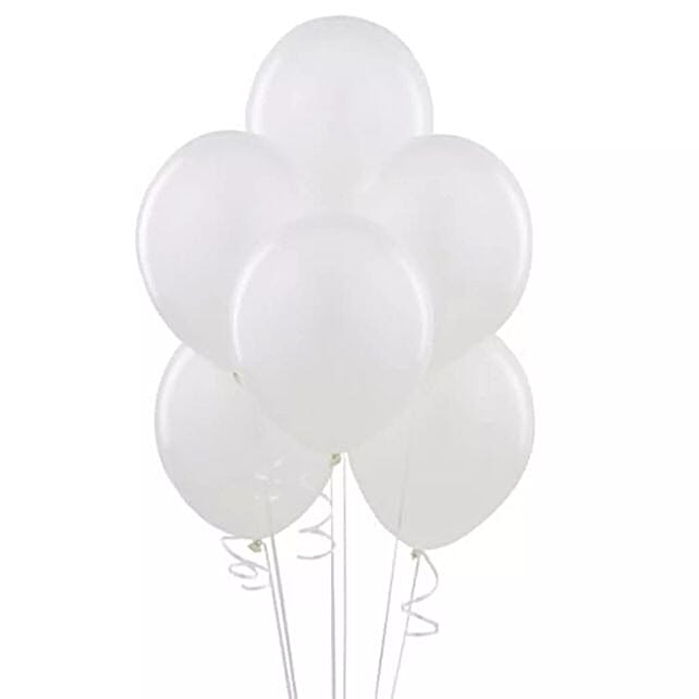 White Helium Balloons qatar Gift White Helium Balloons FNP