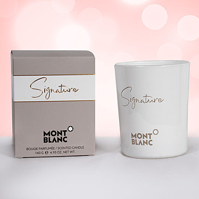 Mont Blanc Signature Scented Candle qatar Gift Mont Blanc Signature