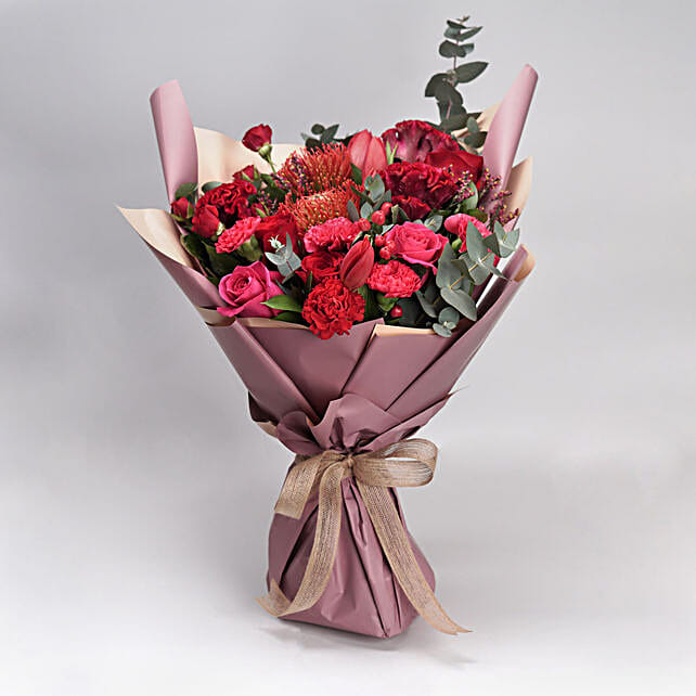 Charming Mixed Flowers Bouquet qatar Gift Charming Mixed Flowers Bouquet FNP