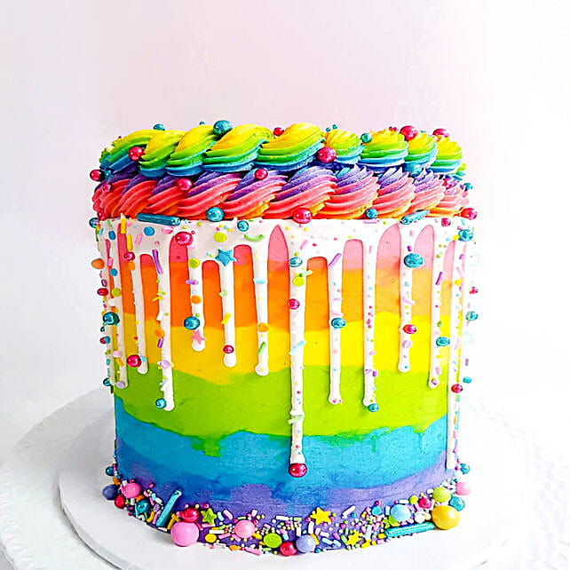 Exquisite Vanilla Rainbow Cake qatar | Gift Exquisite Vanilla Rainbow ...