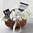 Lindt Chocolates Cane Basket Hamper